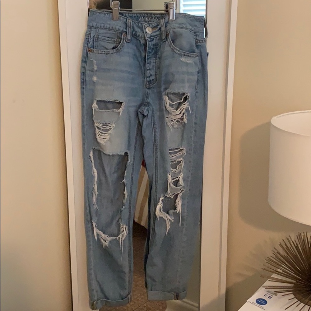 Distressed jeans